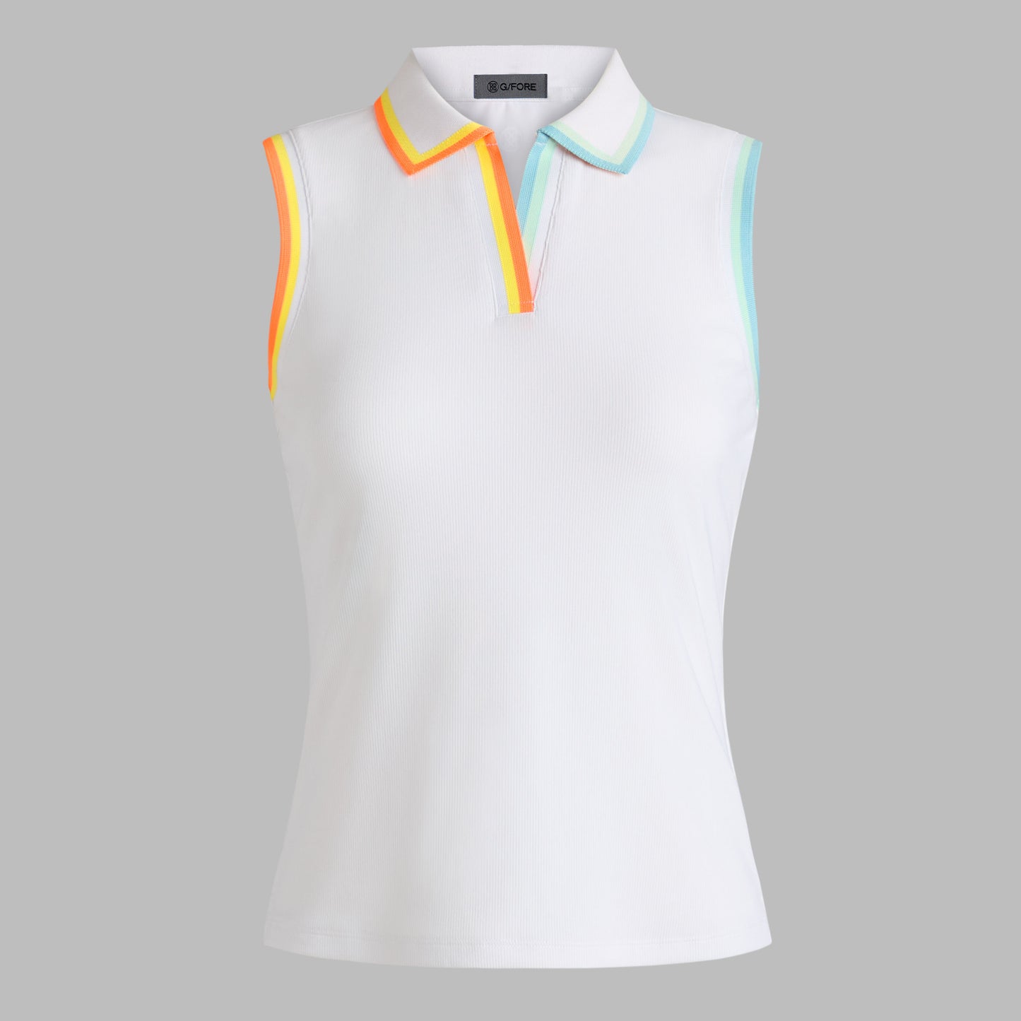 G/FORE JOHNNY COLLAR RIBBED TECH SLEEVELESS POLO