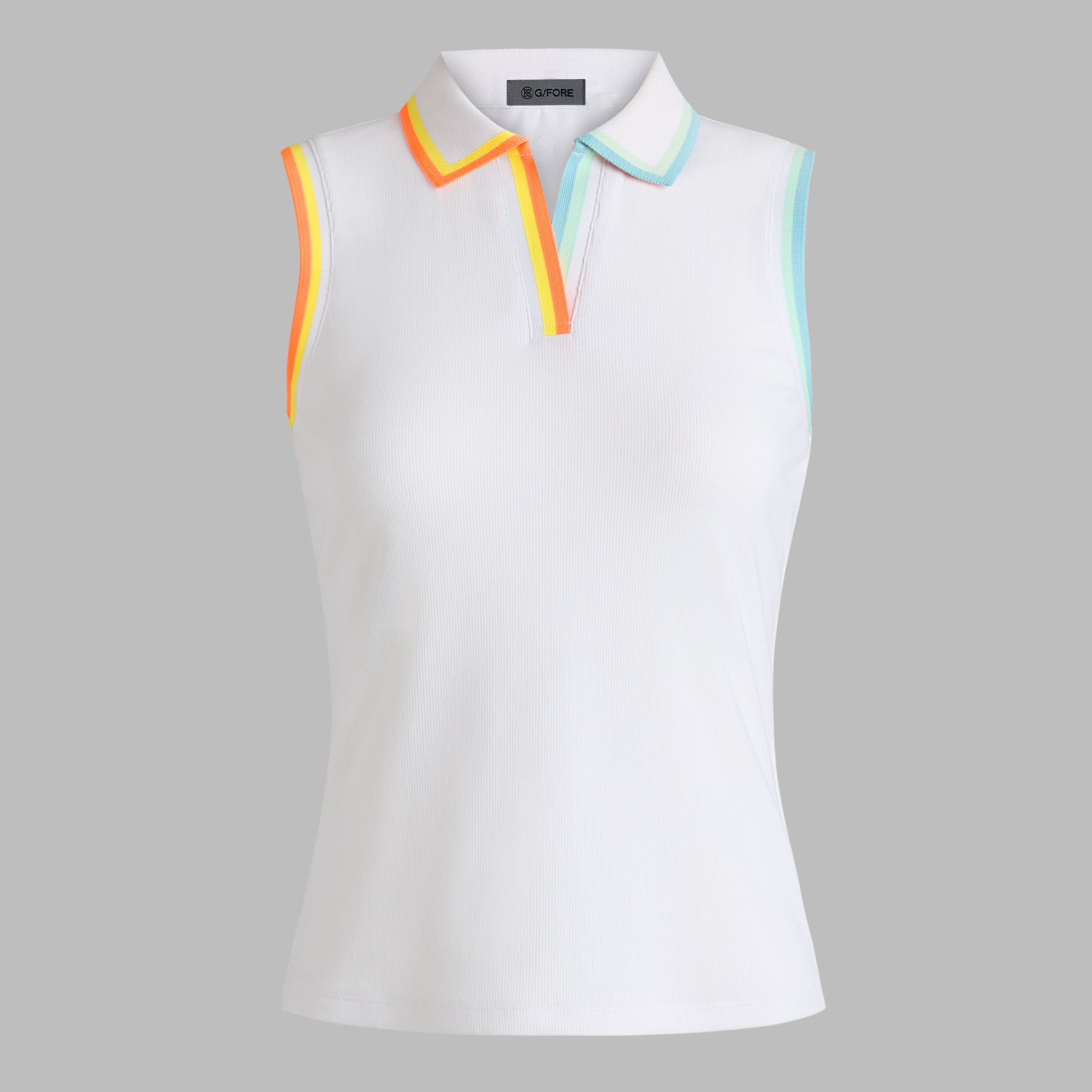 G/FORE JOHNNY COLLAR RIBBED TECH SLEEVELESS POLO