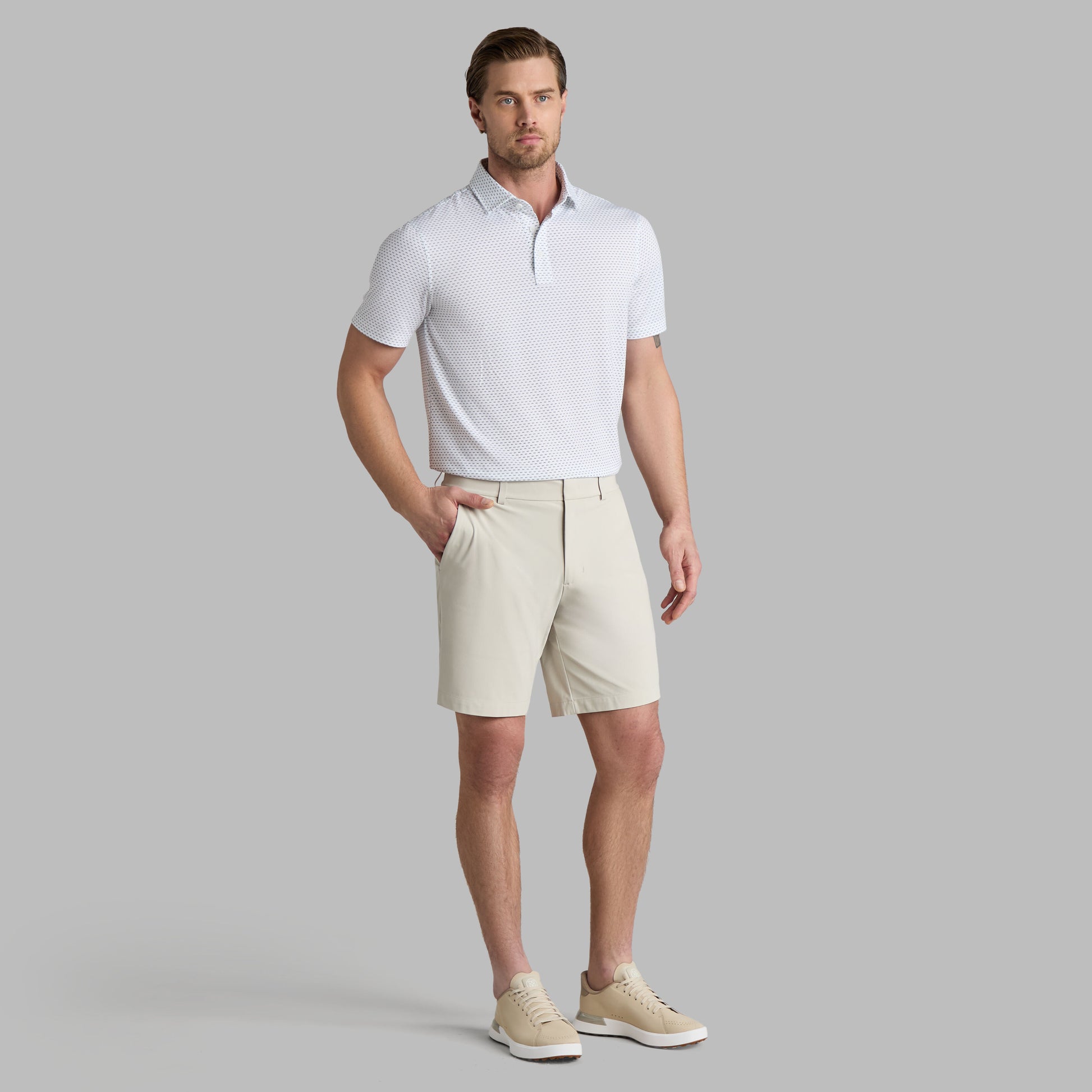G/FORE GEO ALL PLAY STRETCH KNIT POLO