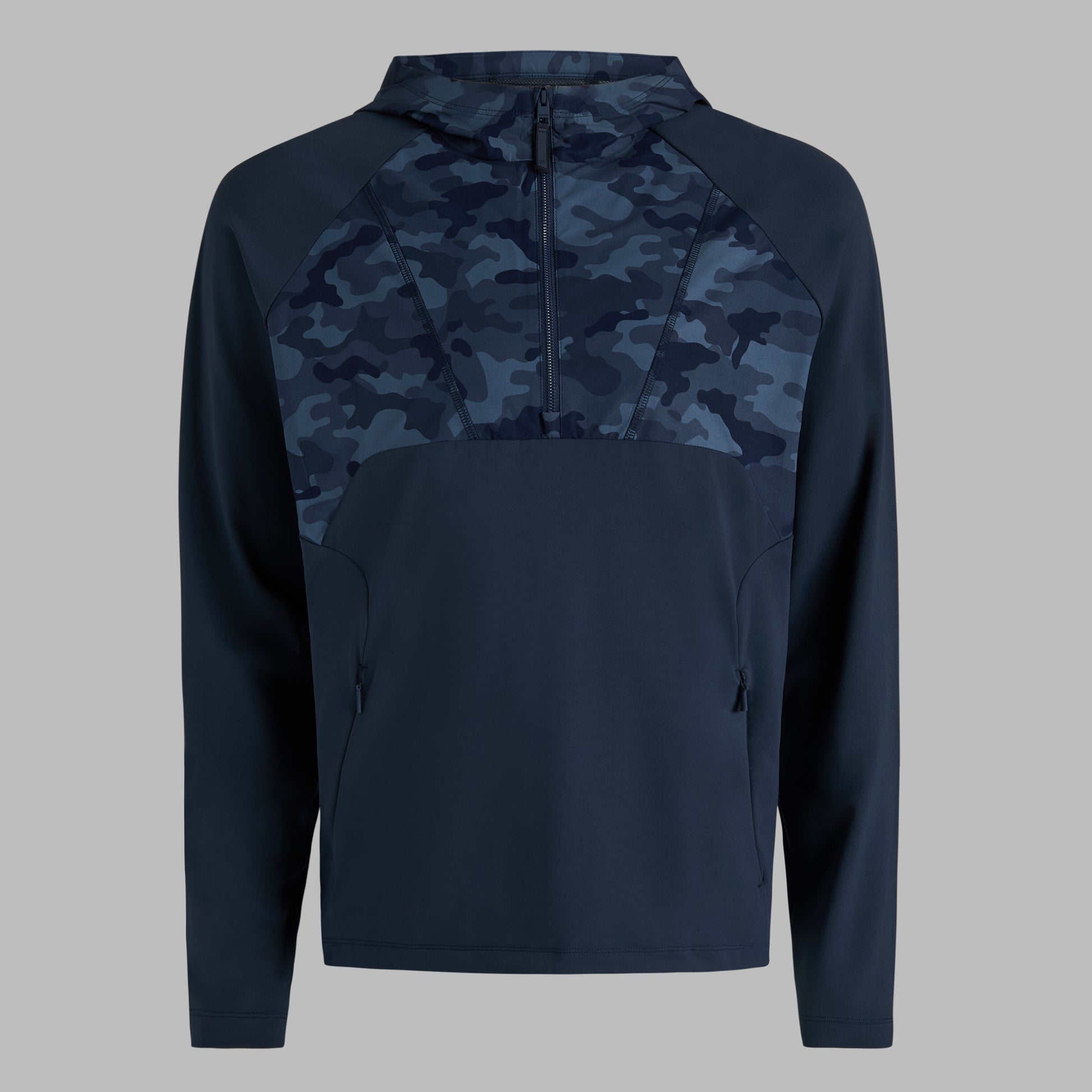 G/FORE HYBRID 1/4 ZIP HOODED PULLOVER