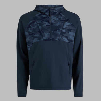 G/FORE HYBRID 1/4 ZIP HOODED PULLOVER