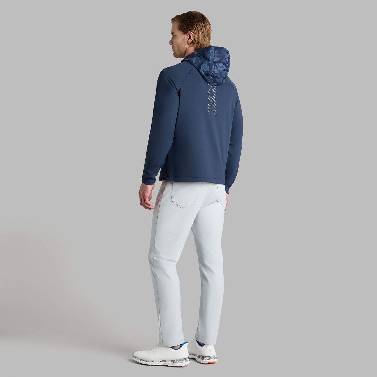 G/FORE HYBRID 1/4 ZIP HOODED PULLOVER