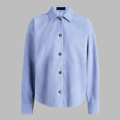 G/FORE RELAXED FIT SUEDE SHIRT JACKET