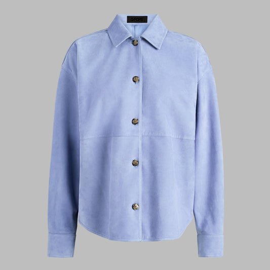G/FORE RELAXED FIT SUEDE SHIRT JACKET