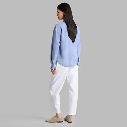 G/FORE RELAXED FIT SUEDE SHIRT JACKET