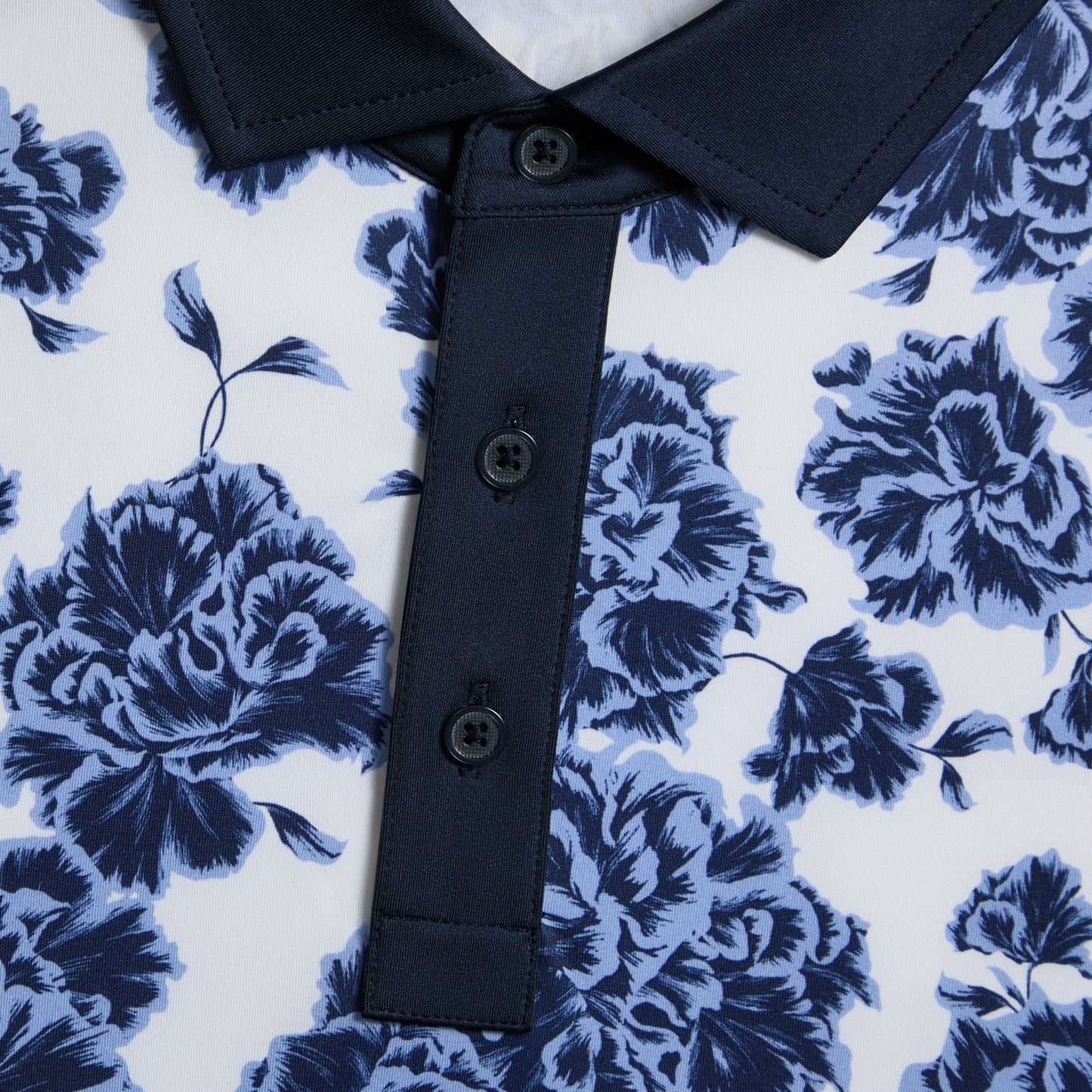G/FORE STAMPED FLORAL TECH JERSEY POLO
