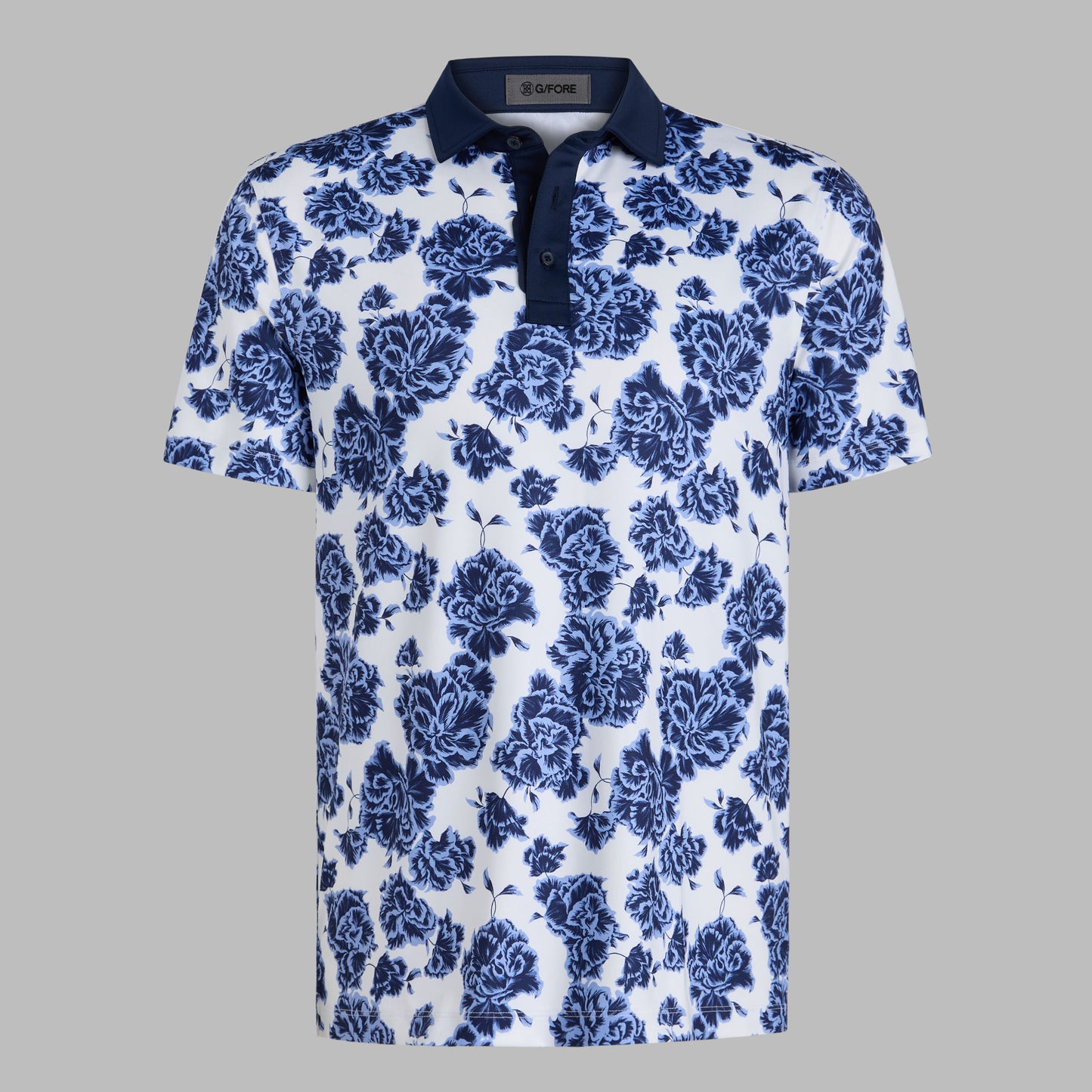 G/FORE STAMPED FLORAL TECH JERSEY POLO