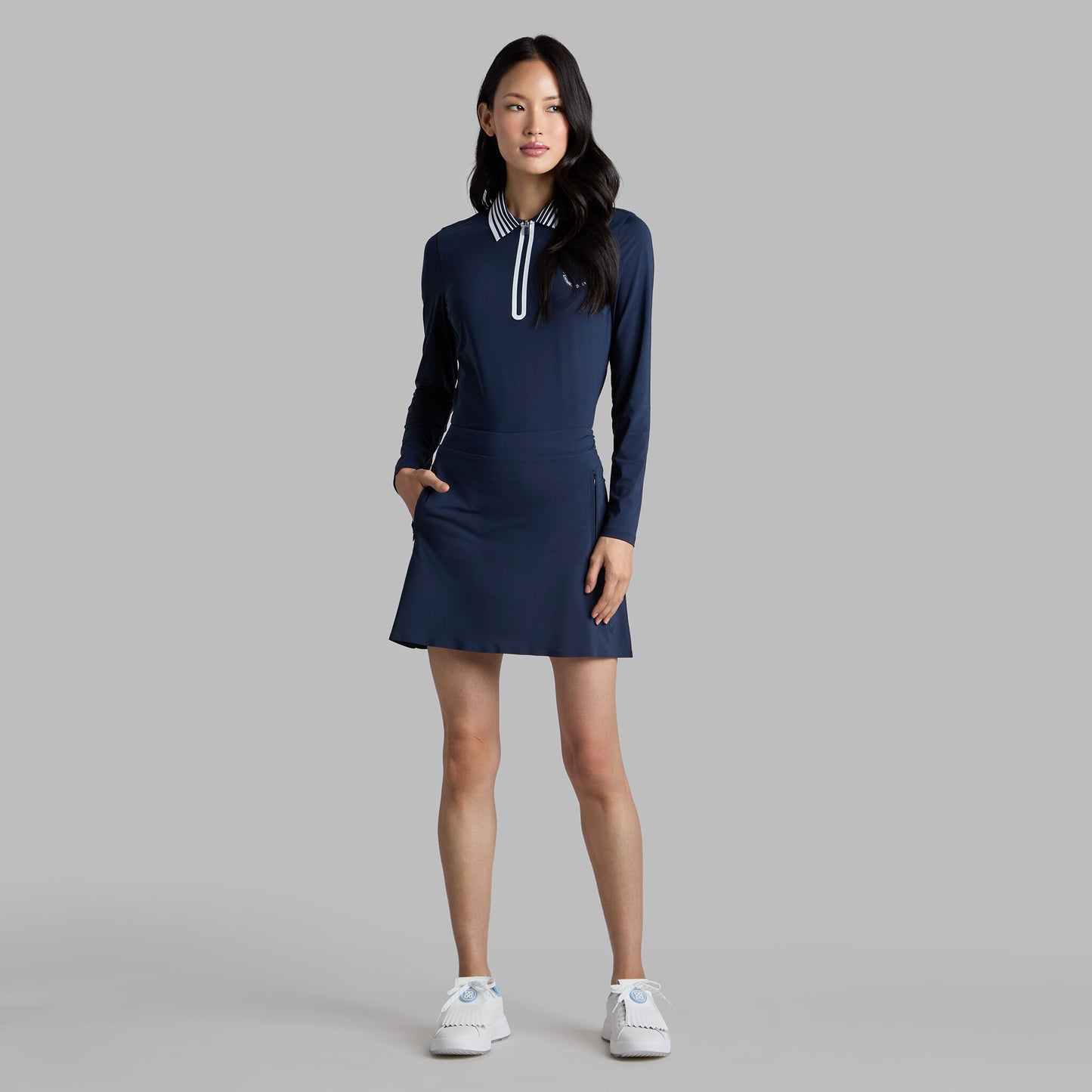 G/FORE LTD RELEASE 2026 U.S. OPEN SILKY TECH NYLON QUARTER ZIP POLO
