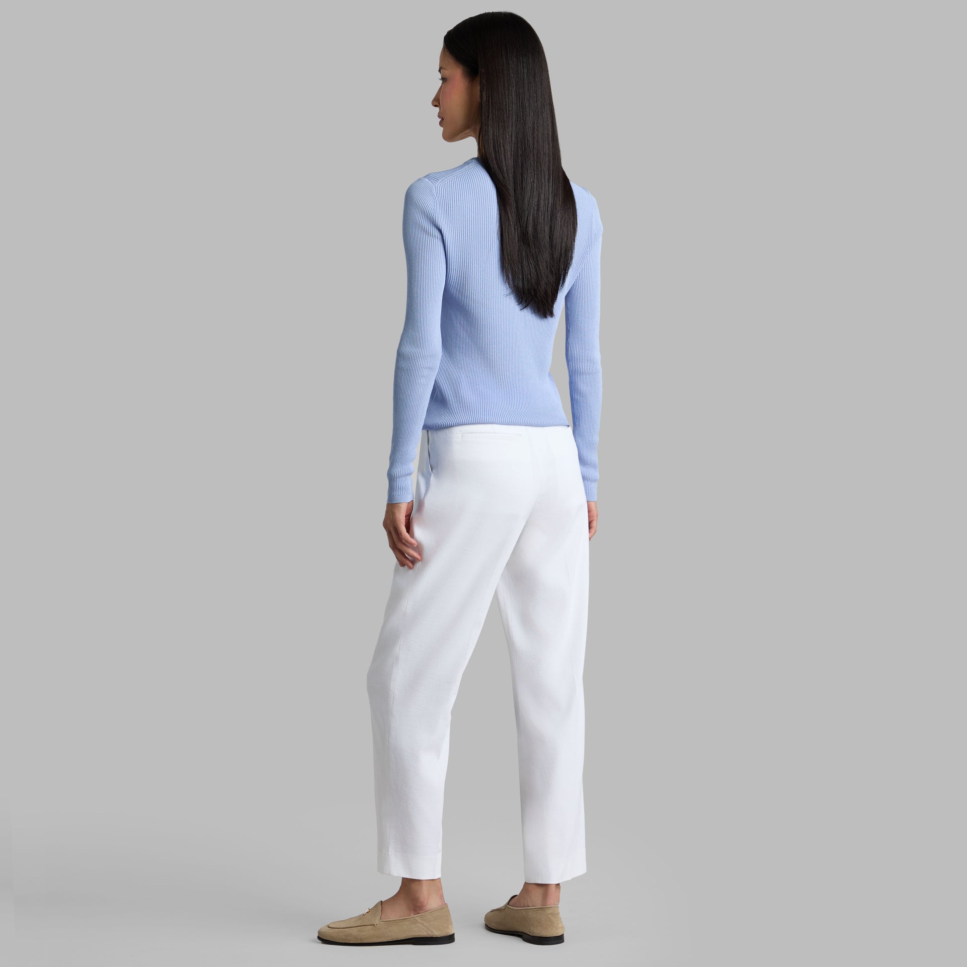 G/FORE LTD RELEASE LINEN CROPPED PLEATED TROUSER