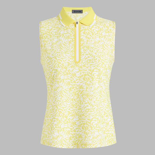 G/FORE SCRIBBLE TECH PIQUÉ SLEEVELESS POLO