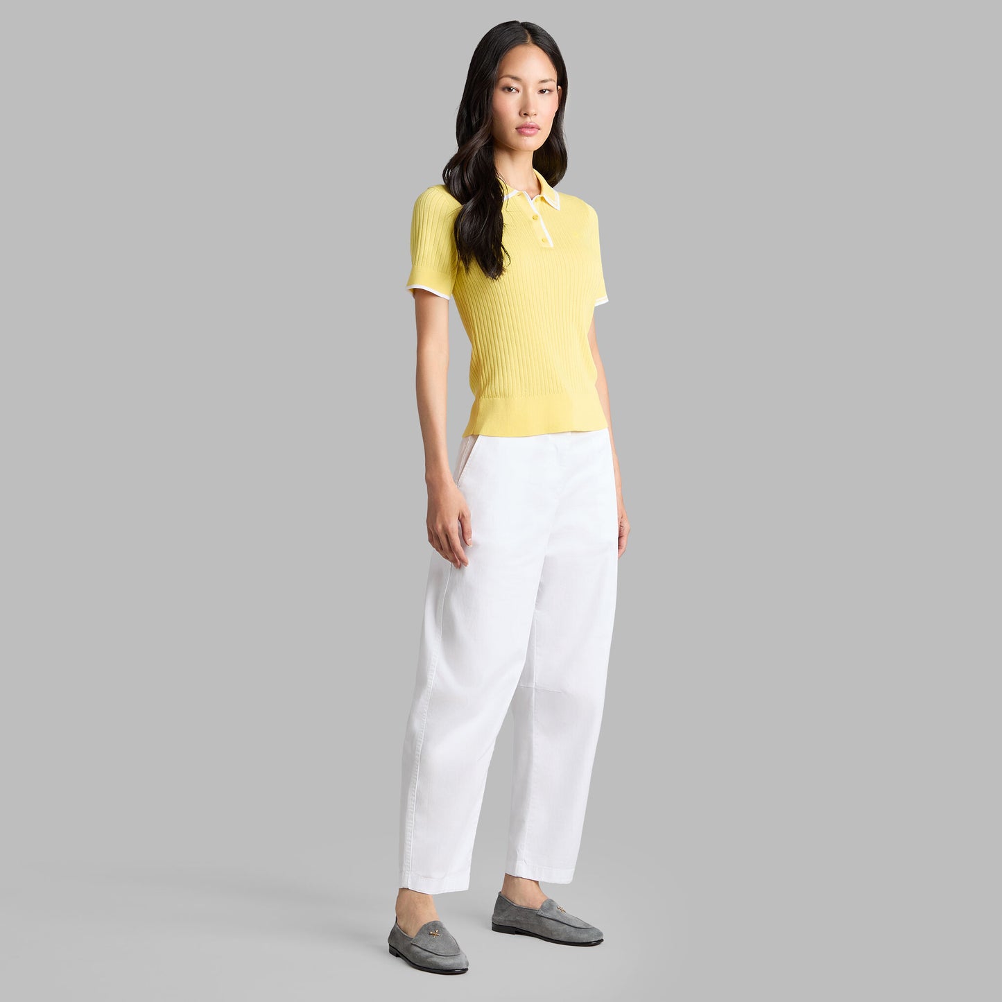 G/FORE RIBBED KNIT SWEATER POLO