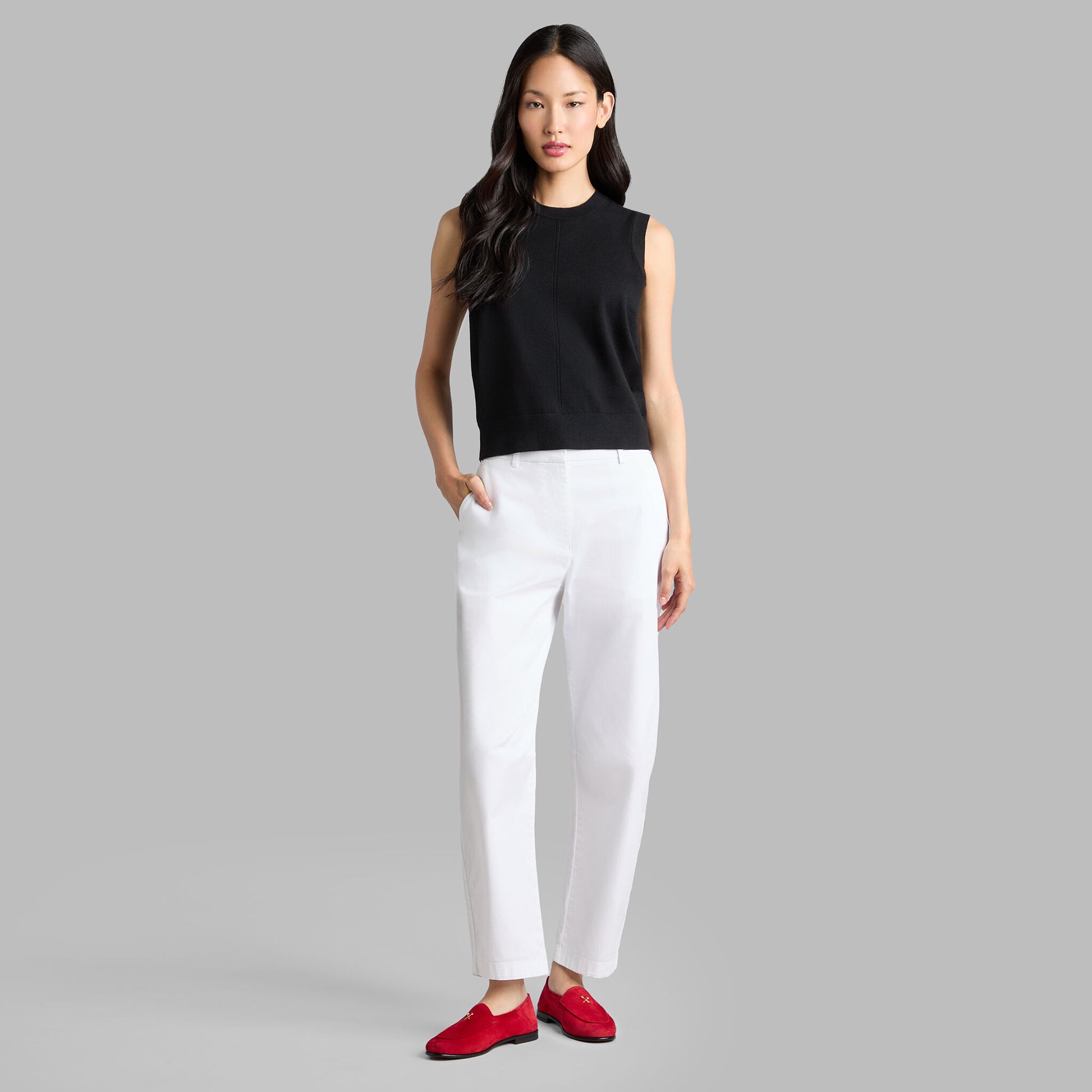 G/FORE LTD RELEASE STRETCH COTTON GABARDINE BARREL LEG TROUSER