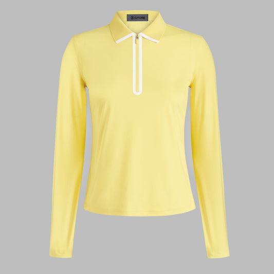 G/FORE SILKY TECH NYLON LONG SLEEVE 1/4 ZIP POLO