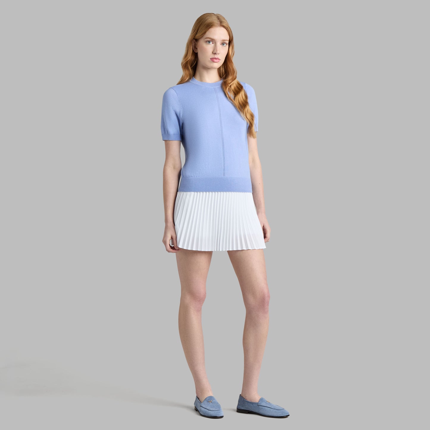 G/FORE COOLING COTTON SHORT SLEEVE CREWNECK TOP