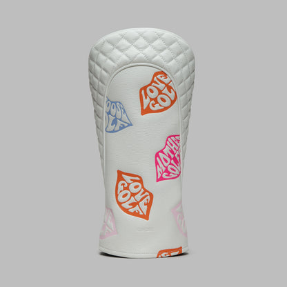 G/FORE EMBOSSED LOVE G LEATHER DRIVER HEADCOVER