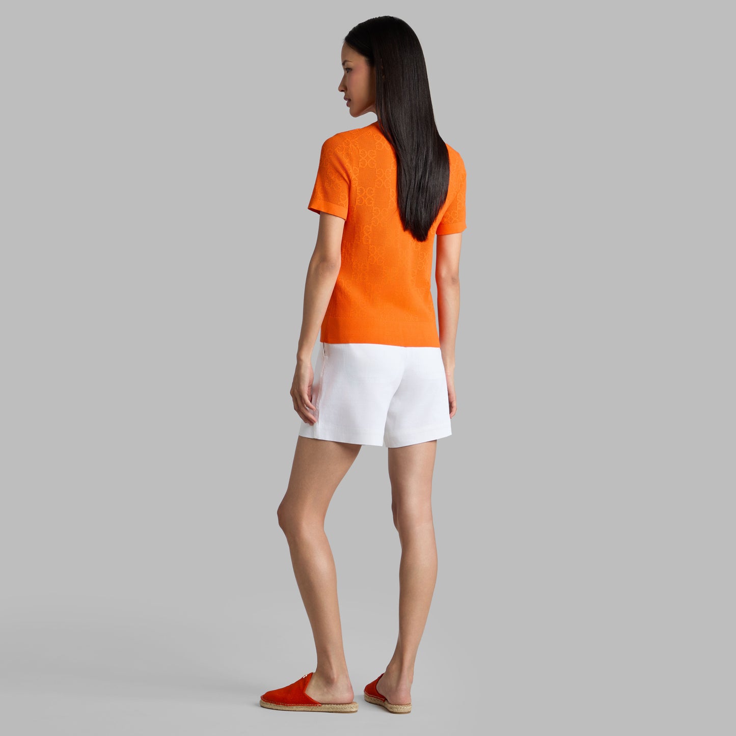 G/FORE POINTELLE G SHORT SLEEVE SWEATER