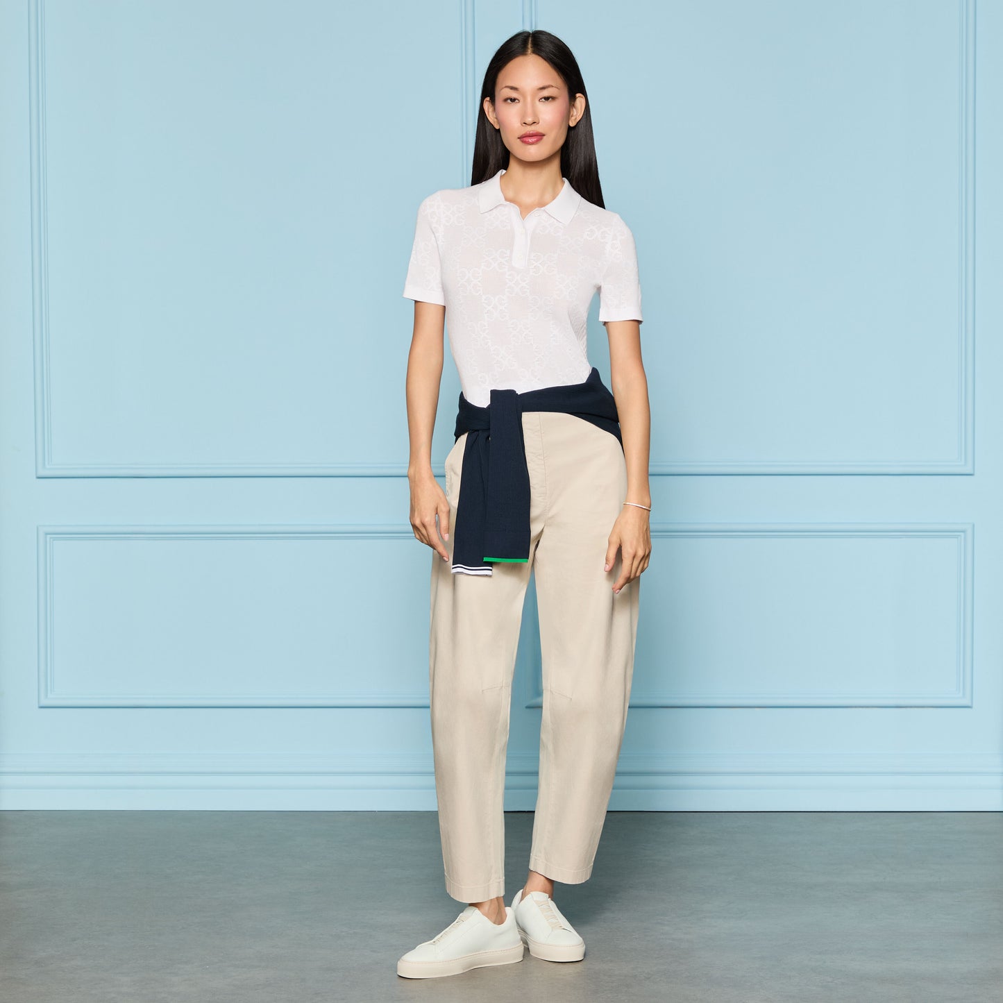 G/FORE LTD RELEASE STRETCH COTTON GABARDINE BARREL LEG TROUSER