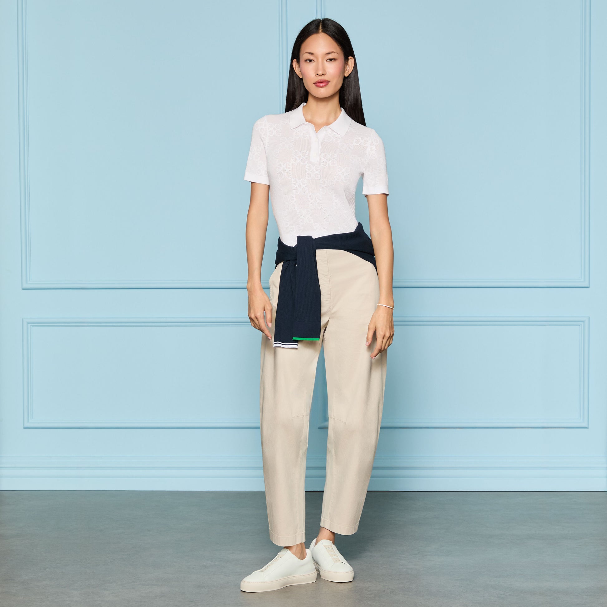 G/FORE LTD RELEASE STRETCH COTTON GABARDINE BARREL LEG TROUSER