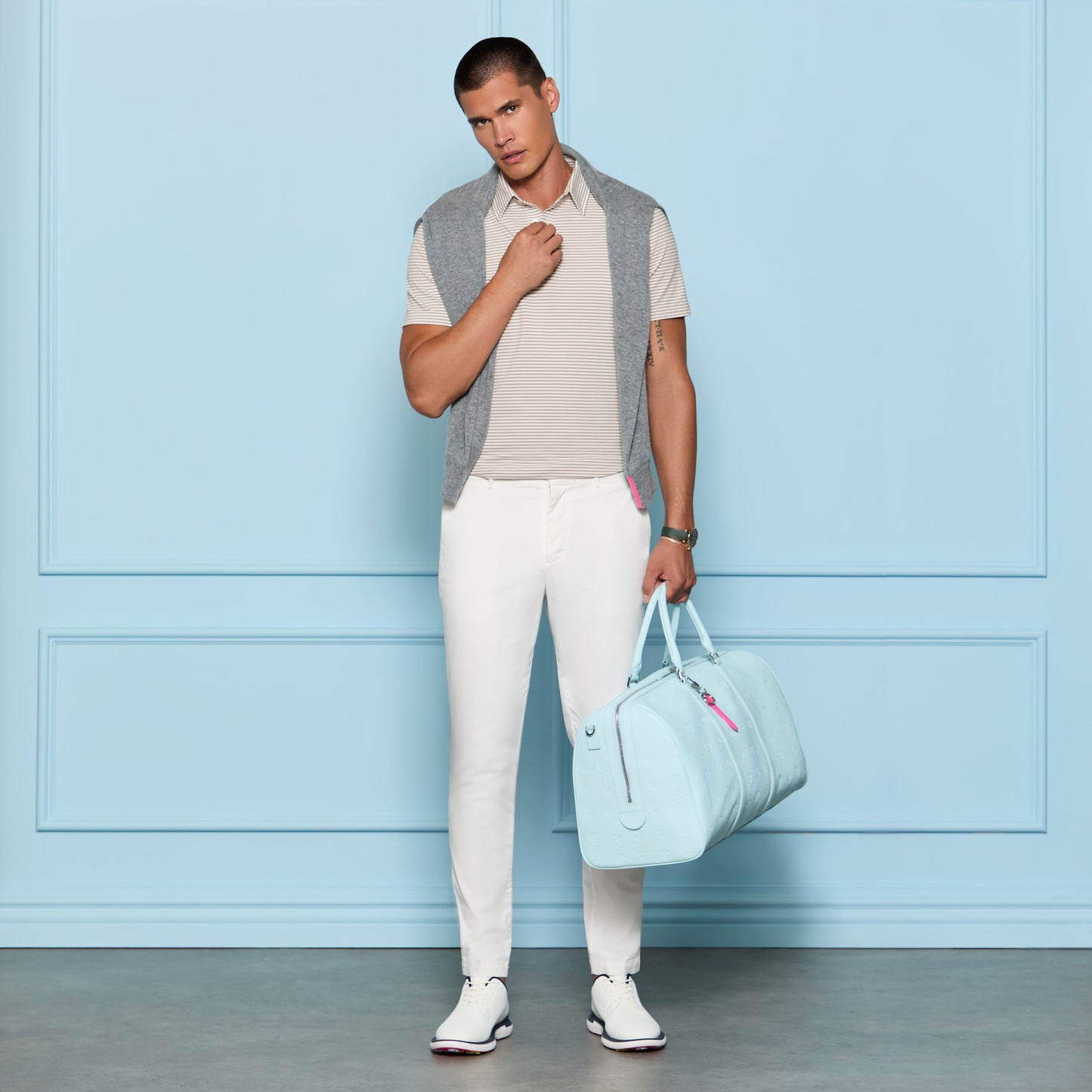 G/FORE ALL PLAY COTTON STRETCH STRAIGHT LEG TROUSER