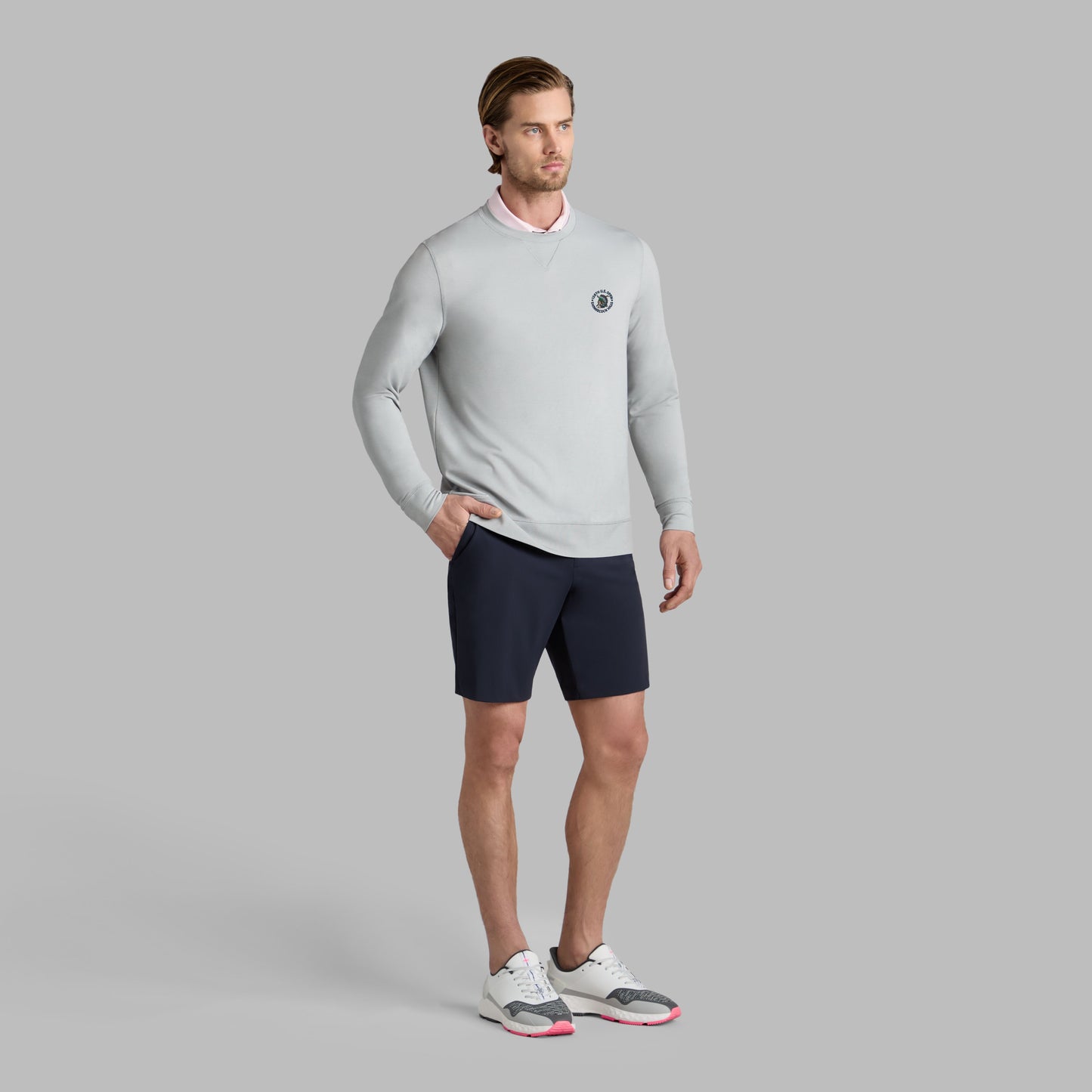 G/FORE LTD RELEASE 2026 U.S. OPEN PERFORMANCE PIQUÉ CREWNECK LAYER