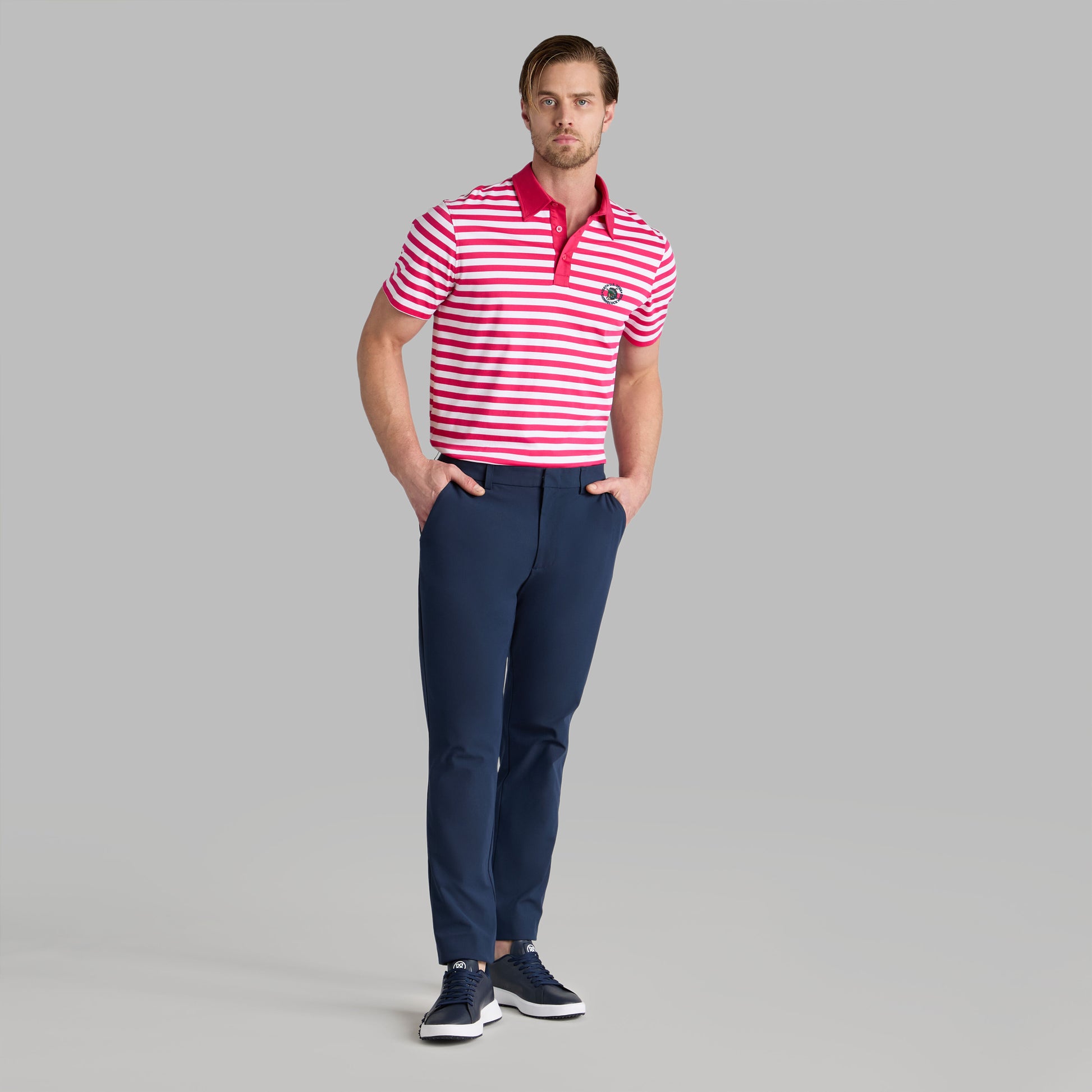 G/FORE LTD RELEASE 2026 U.S. OPEN BRETON STRIPE COTTON POLO