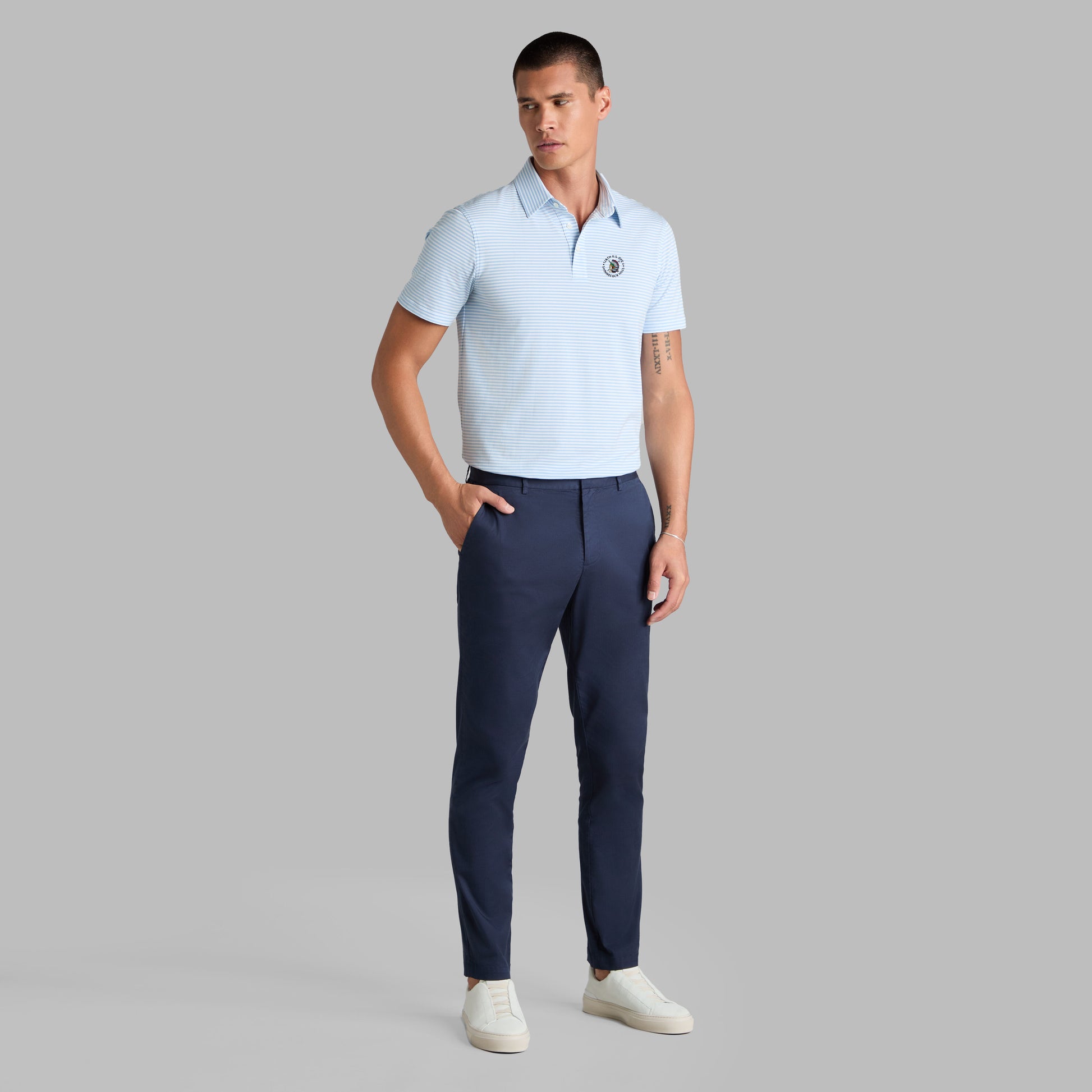 G/FORE 2026 U.S. OPEN ALL PLAY STRIPE STRETCH KNIT POLO