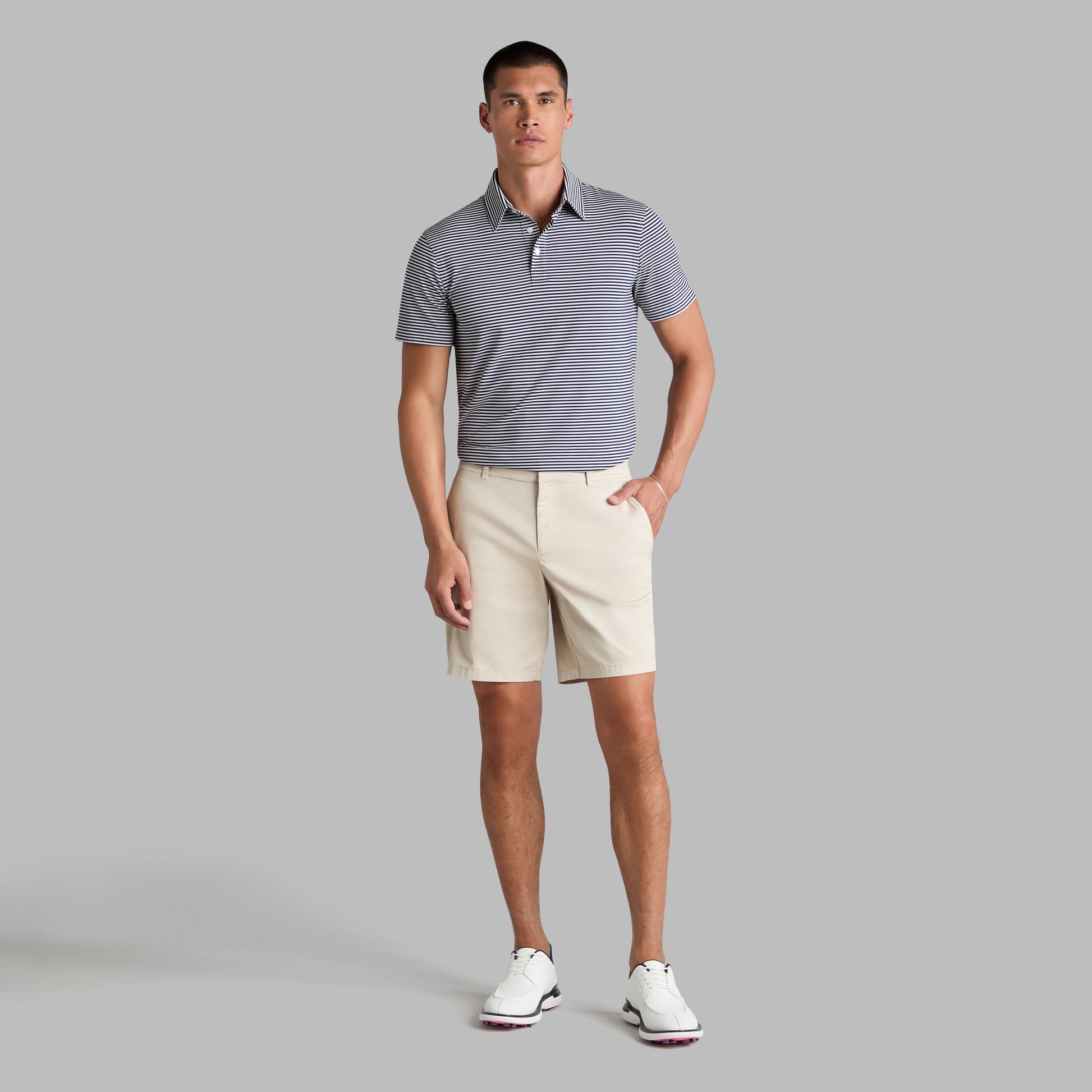 G/FORE ALL PLAY STRIPE STRETCH KNIT POLO