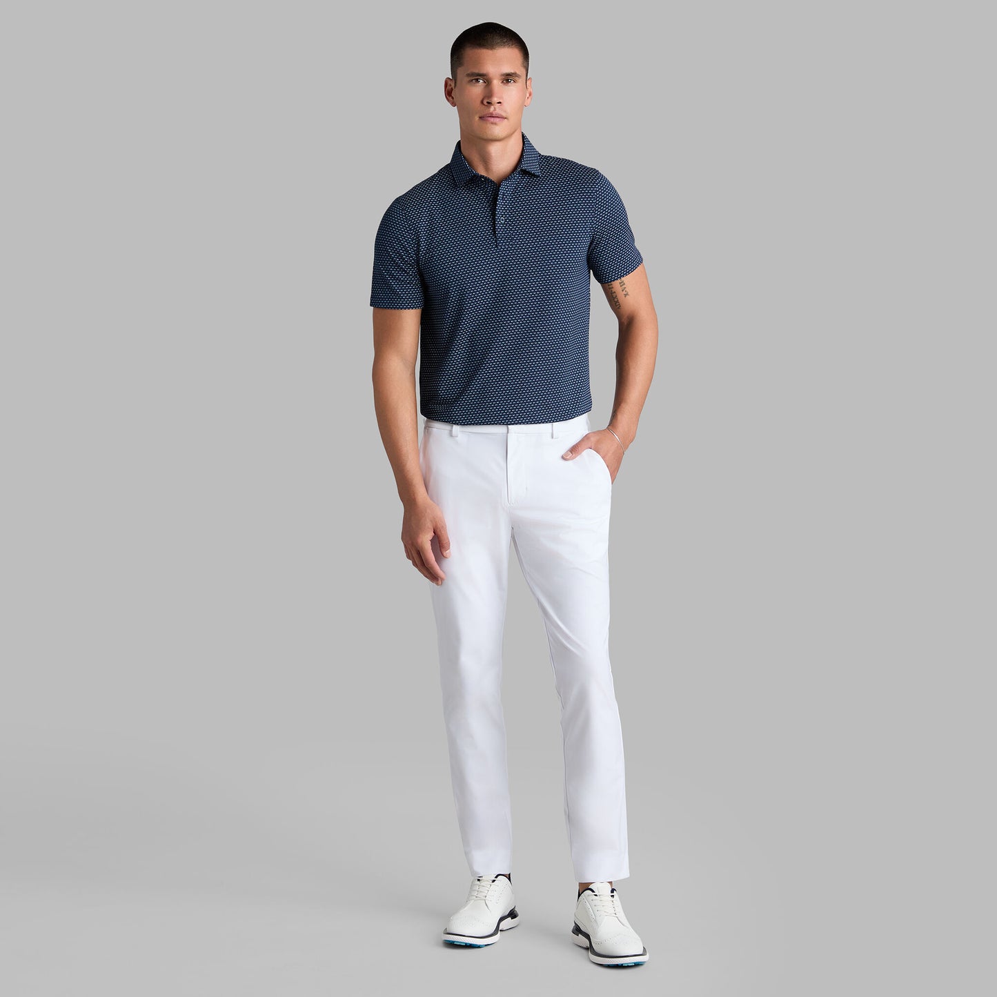 G/FORE GEO ALL PLAY STRETCH KNIT POLO