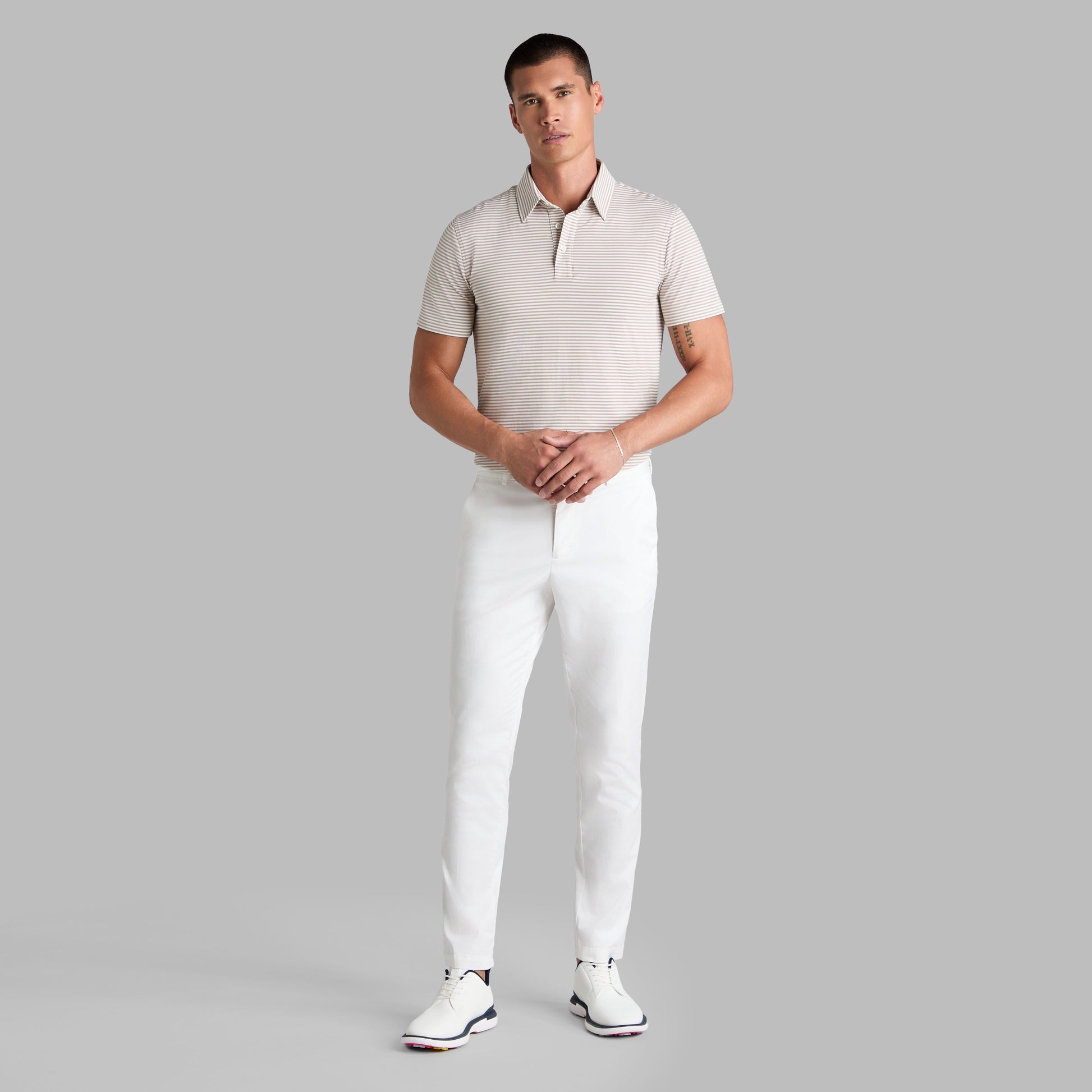 G/FORE ALL PLAY STRIPE STRETCH KNIT POLO