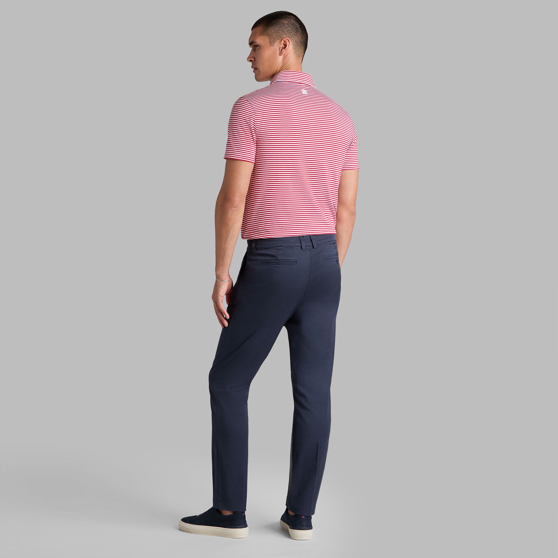 G/FORE ALL PLAY STRIPE STRETCH KNIT POLO
