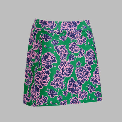 G/FORE STAMPED FLORAL TECH JERSEY SKORT