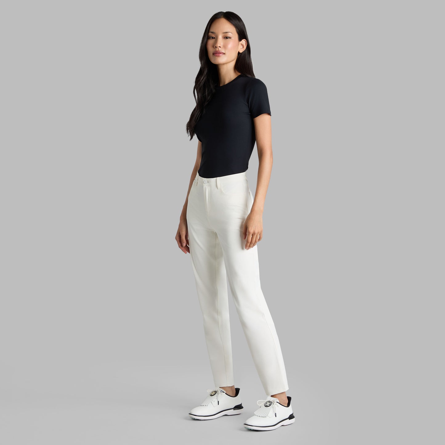G/FORE TECH NYLON RIB FITTED TEE
