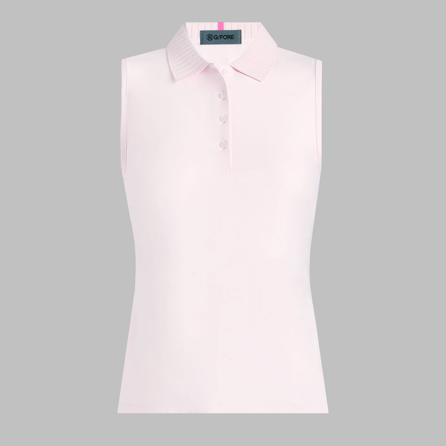 G/FORE PLEATED COLLAR SILKY TECH NYLON SLEEVELESS POLO