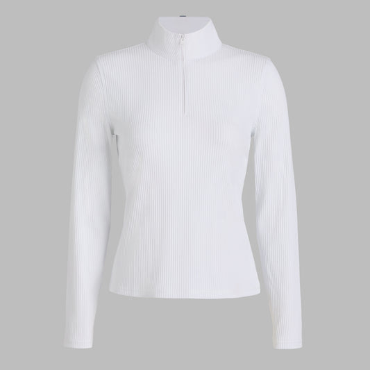 G/FORE FITTED RIB 1/4 ZIP PULLOVER