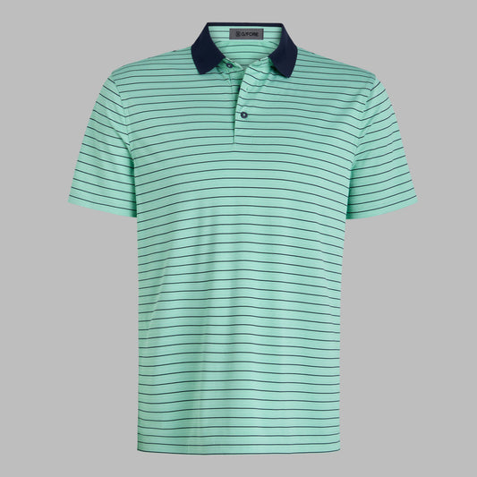 G/FORE HERRINGBONE STRIPE TECH JERSEY POLO
