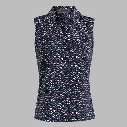 G/FORE AYE POPPY SILKY TECH NYLON SLEEVELESS POLO