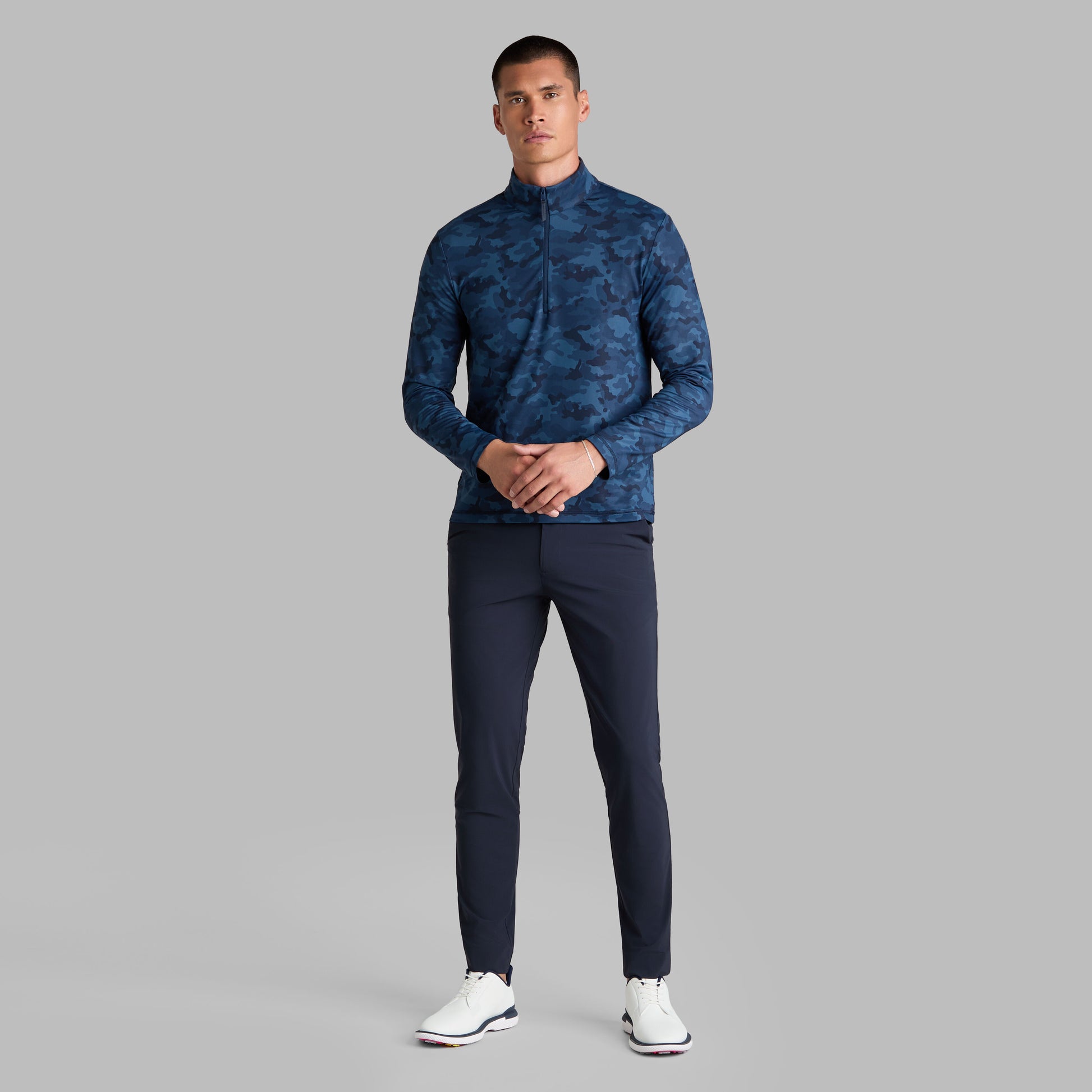 G/FORE BRUSHED BACK TECH TERRY QUARTER ZIP PULLOVER