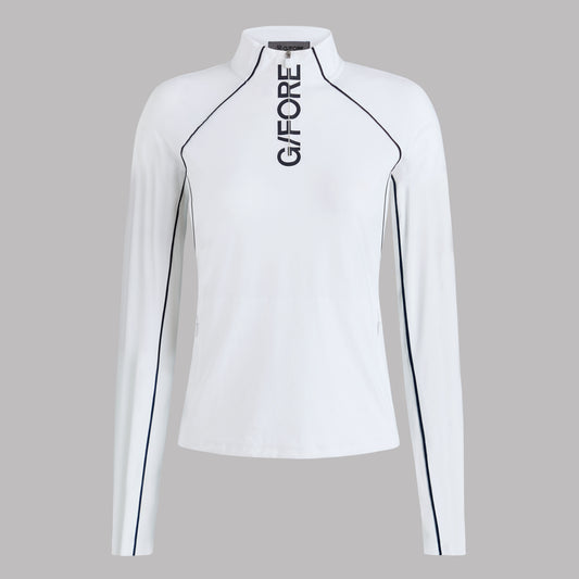 G/FORE CONTRAST MESH SILKY TECH NYLON 1/4 ZIP PULLOVER