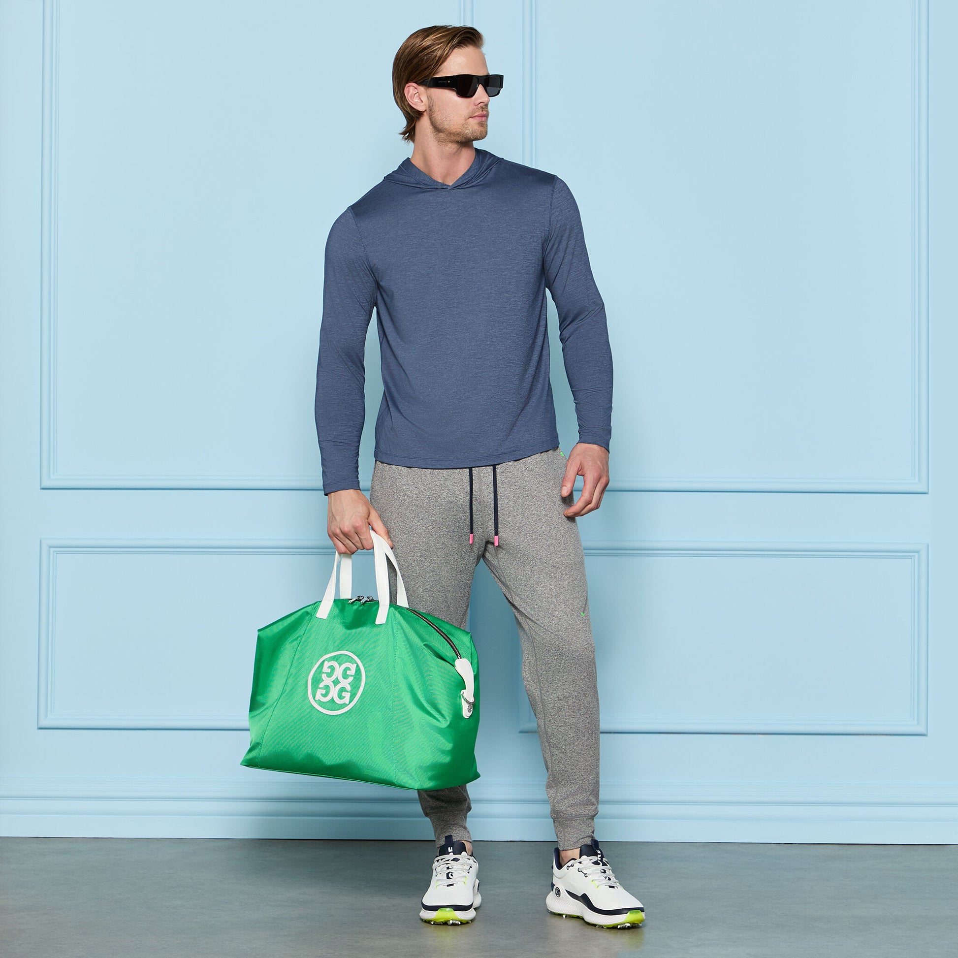 G/FORE MÉLANGE ICE NYLON HOODIE |PULLOVERS & QUARTER-ZIPS |G/FORE