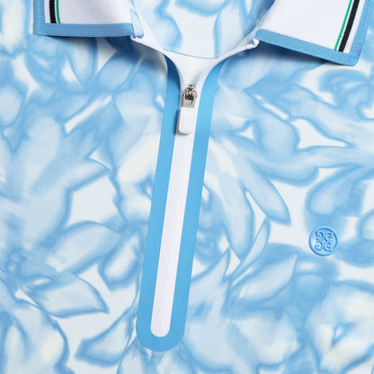 G/FORE TRIPPY FLORAL SILKY TECH NYLON SLEEVELESS POLO