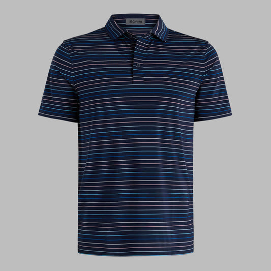 G/FORE MULTI STRIPE TECH JERSEY POLO