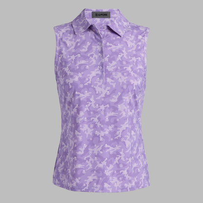 G/FORE ICON CAMO SOFT TECH JERSEY SLEEVELESS POLO