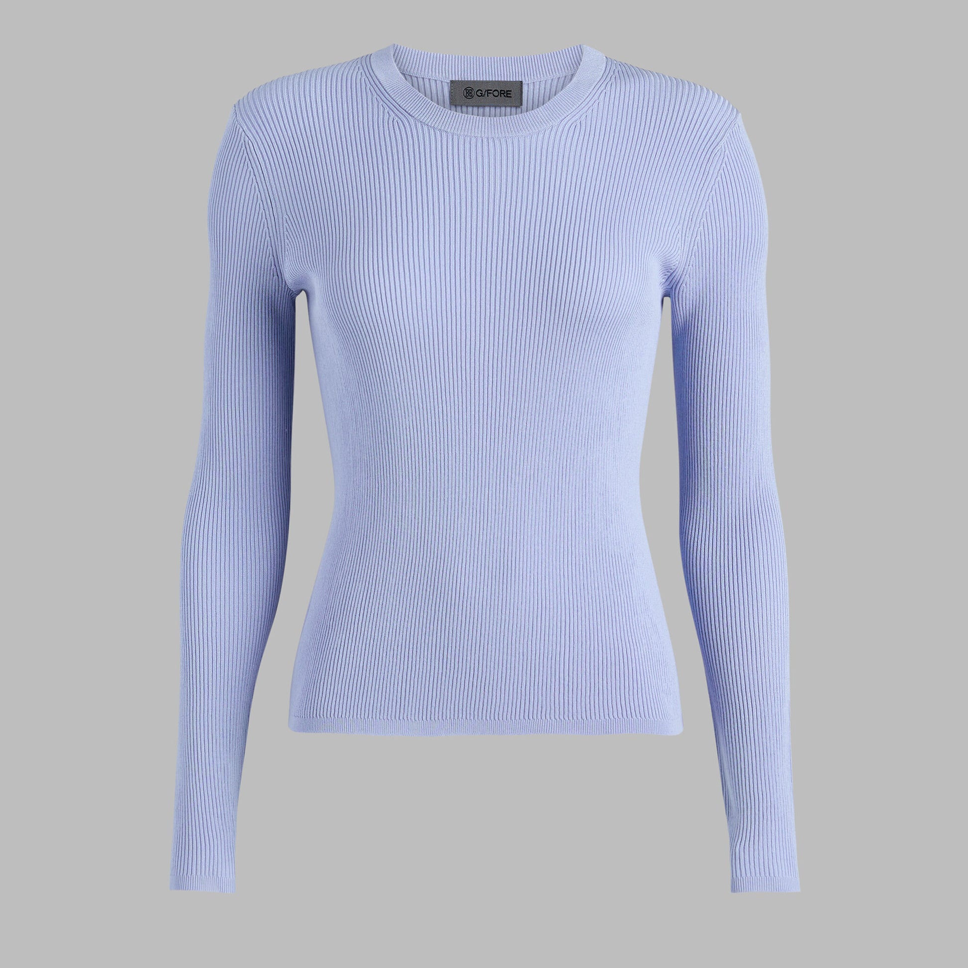 G/FORE COTTON BLEND RIB KNIT FITTED TOP