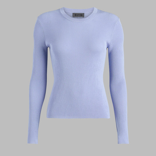 G/FORE COTTON BLEND RIB KNIT FITTED TOP