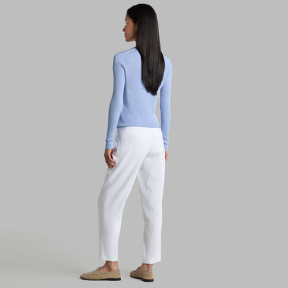 G/FORE COTTON BLEND RIB KNIT FITTED TOP
