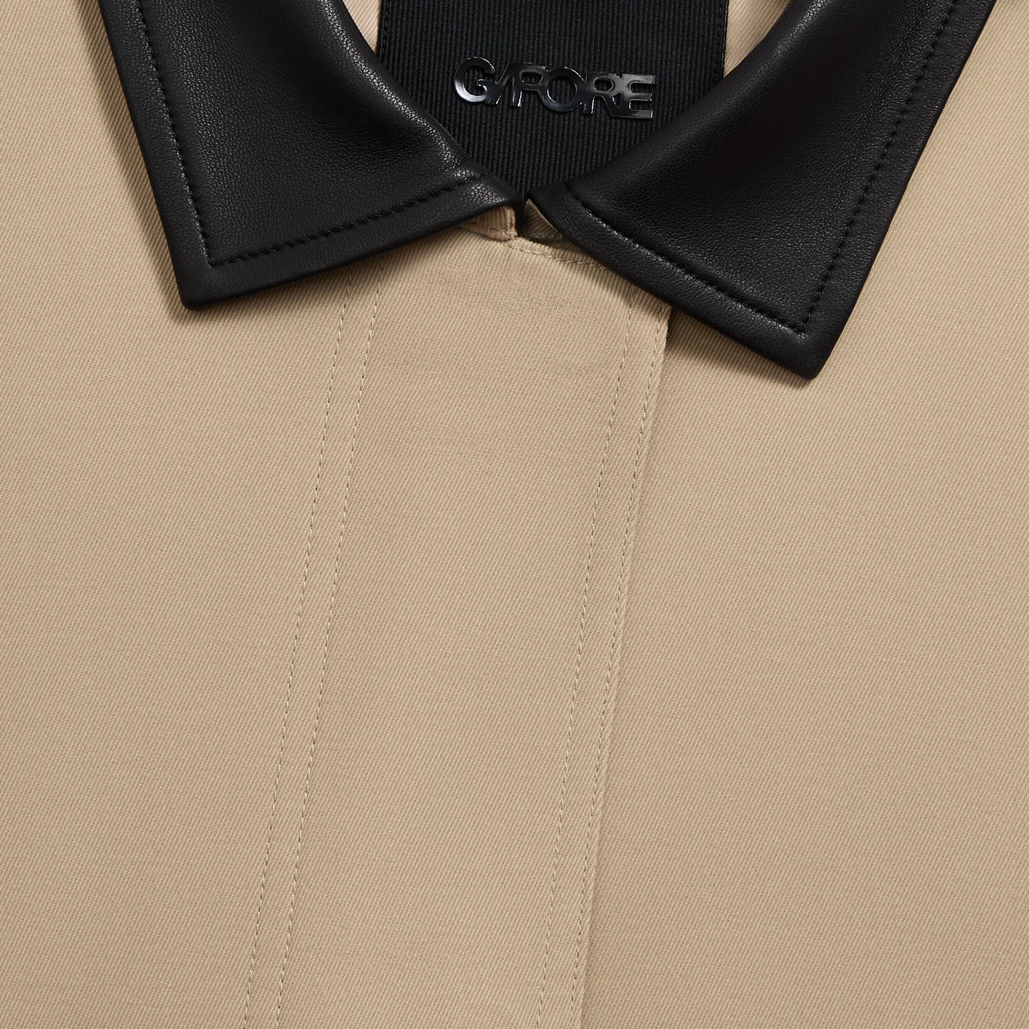 G/FORE LTD RELEASE LEATHER COLLAR TRI-COTTON CROPPED JACKET