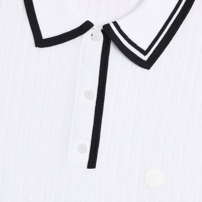 G/FORE RIBBED KNIT SWEATER POLO