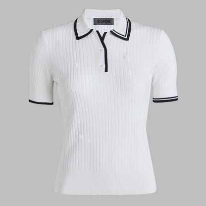 G/FORE RIBBED KNIT SWEATER POLO