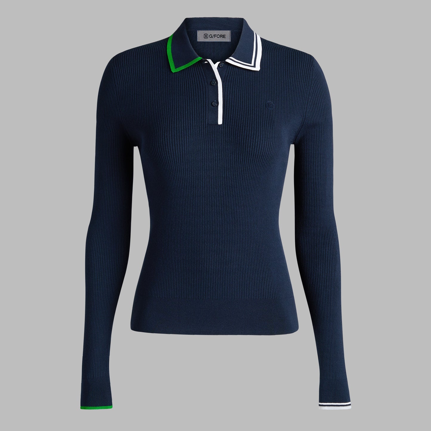 G/FORE VISCOSE BLEND LONG SLEEVE KNIT POLO