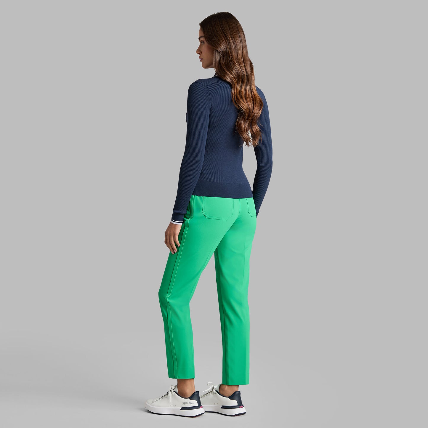 G/FORE VISCOSE BLEND LONG SLEEVE KNIT POLO